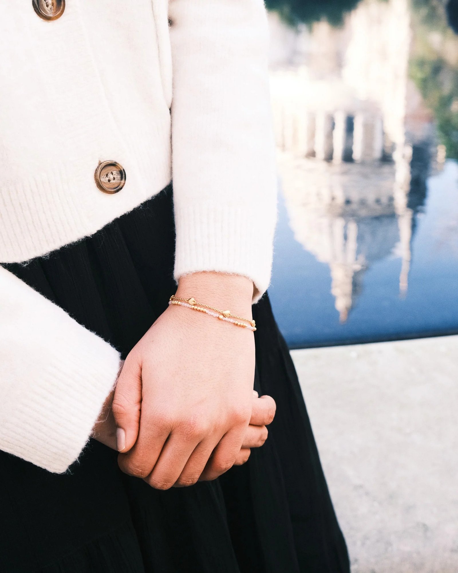Mutu Rose Quartz Beaded Bracelet - Image 5