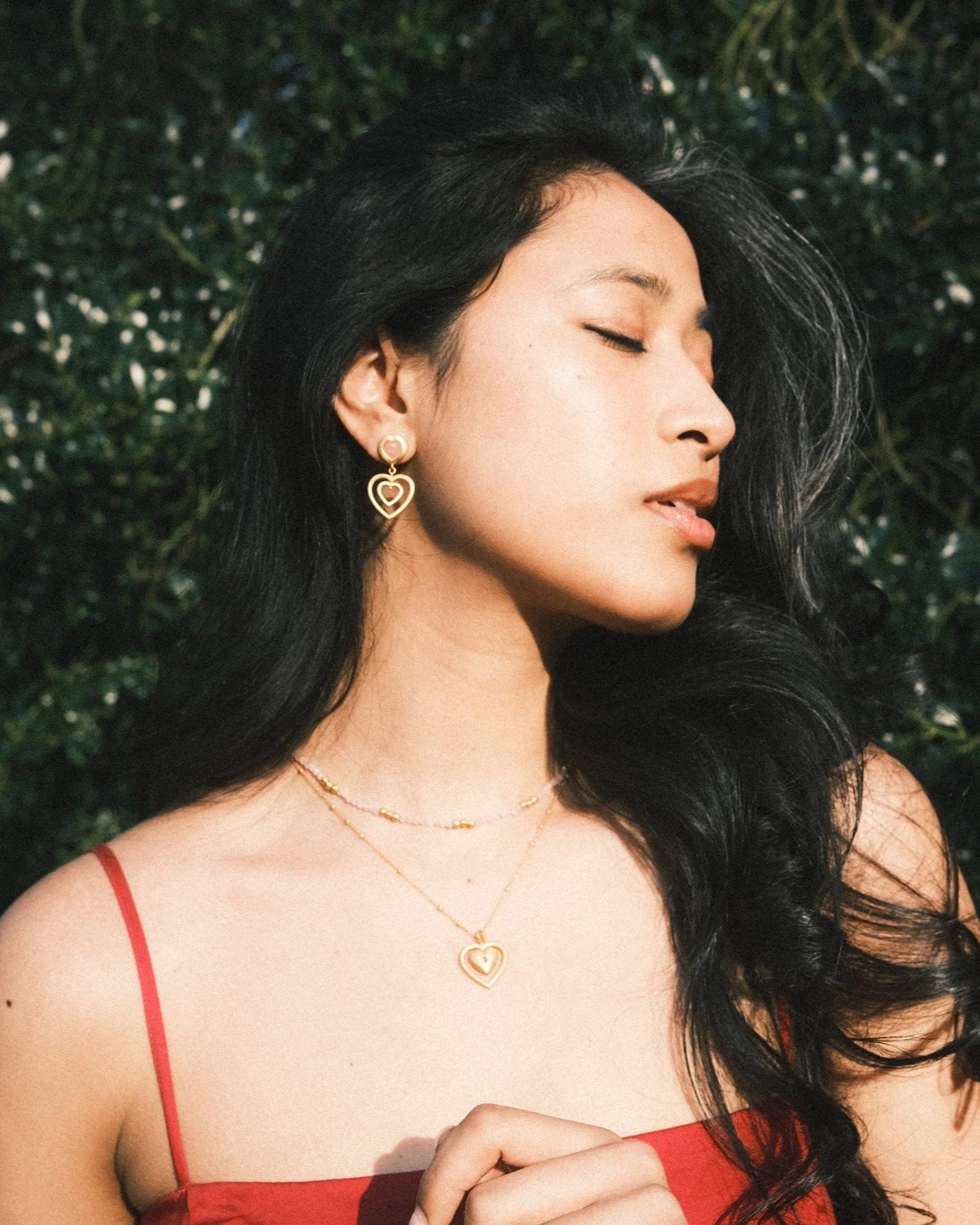 Maya Spinning Heart Earrings - Image 3