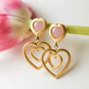 Maya Spinning Heart Earrings
